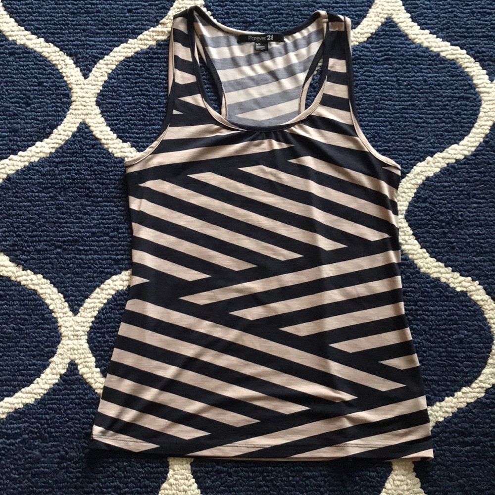 Taupe and navy Forever 21 tank top